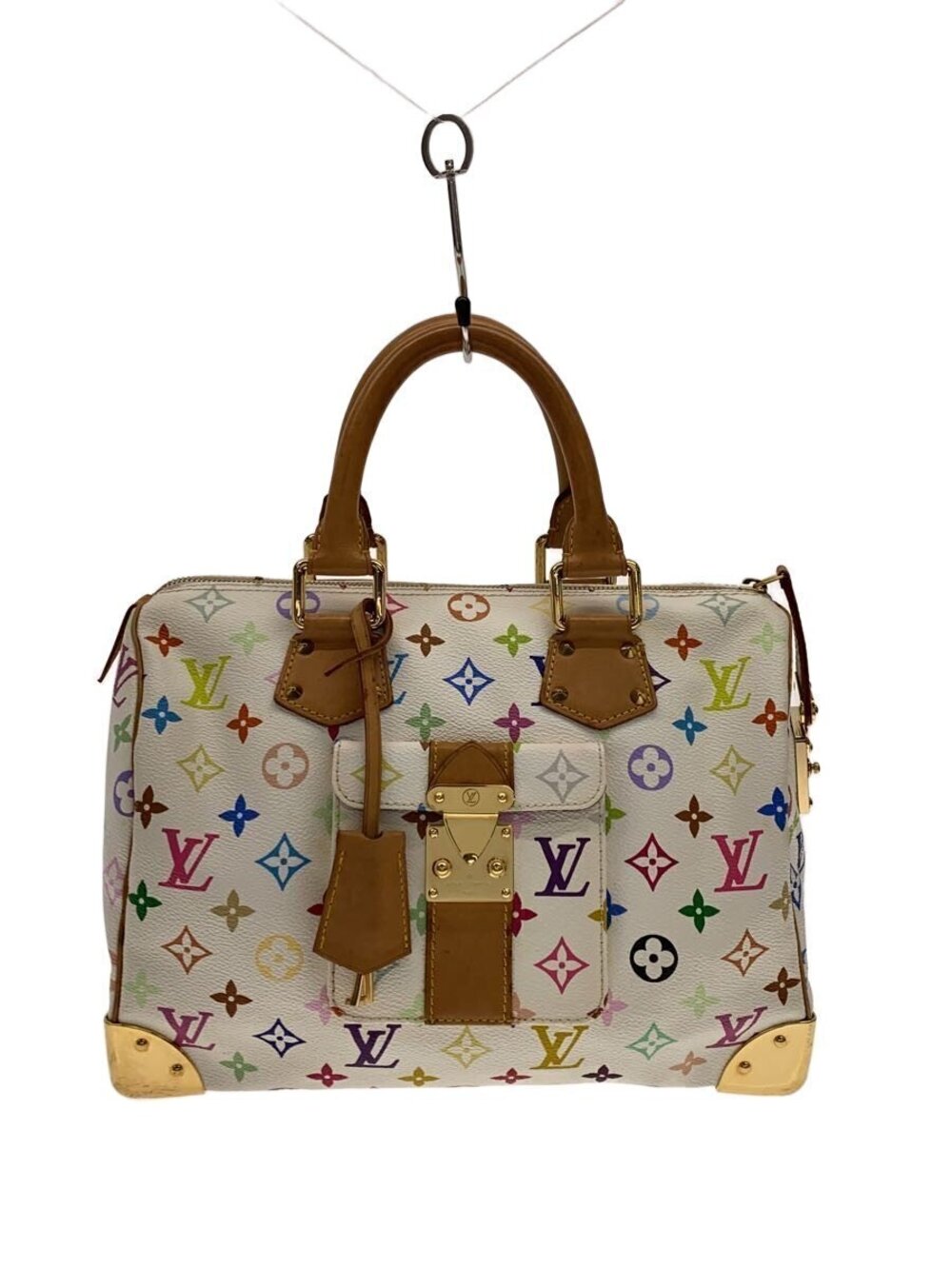 LOUIS VUITTON Monogram Multicolor Blanc White Speedy